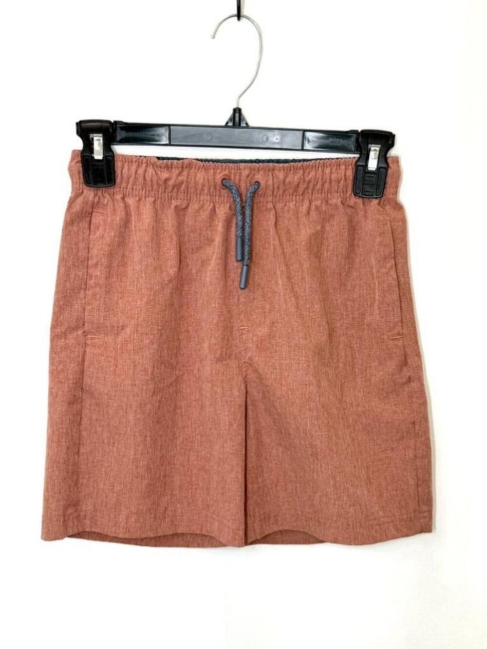 C&C California Boys Shorts Size M 7/8 Orange Heather Elastic Waist Drawstring